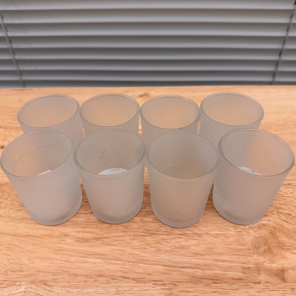 Frosted Tealight Candle Votives - Picture 2 of 4